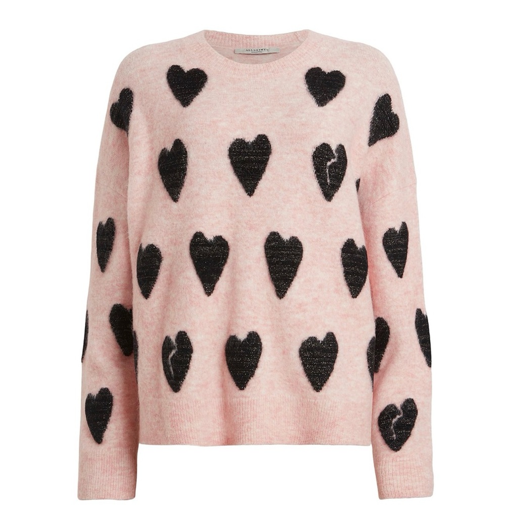 Allsaints Amora Heart Print sweater, new with tag - Picture 5 of 9